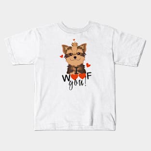 Yorkie love! Kids T-Shirt